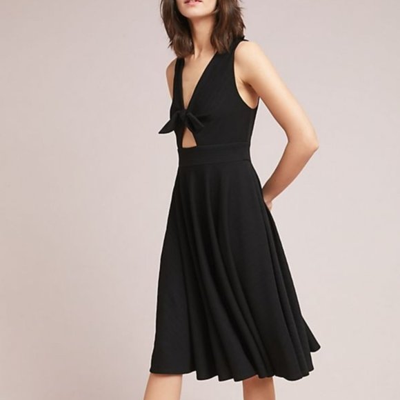 Anthropologie Hutch Black April Keyhole Cutout Dress - Picture 1 of 6